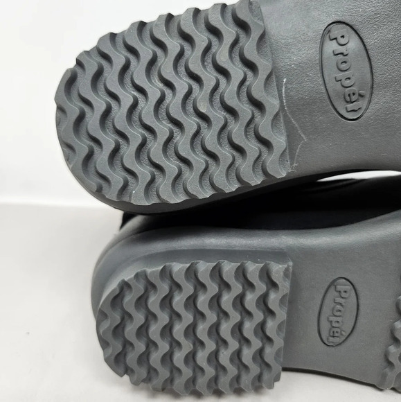 Propet Snow Insley Boots Womens Sz 7z Extra Wide Black Rubber-Leather Waterproof - Picture 8 of 12